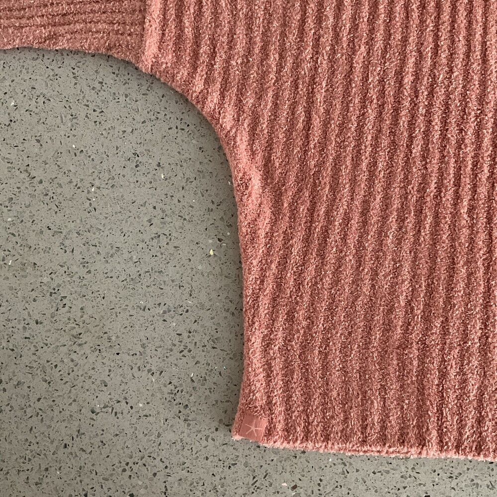 Barefoot Dreams Cardigan Ribbed Cozychic Lite Coral S - Picture 9 of 12